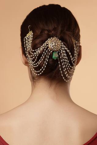 Dugran By Dugristyle Multi Pearl Strand Hair Jewellery