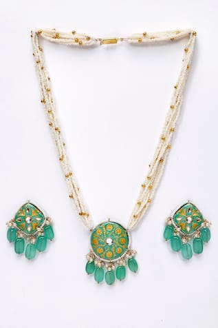 Dugran By Dugristyle Meenakari Necklace Set