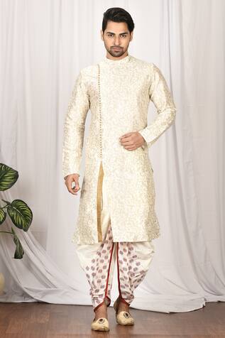Aryavir Malhotra Silk Printed Draped Dhoti