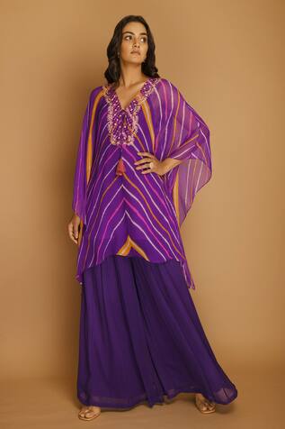 K.Anshika Printed Kaftan & Palazzo Set