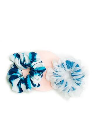 Buy Blue Daisy Hair Scrunchies Online  fredefy  Fredefy