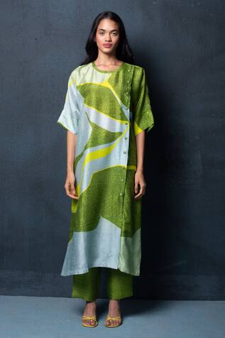Clos Abstract Print Tunic & Pant Set