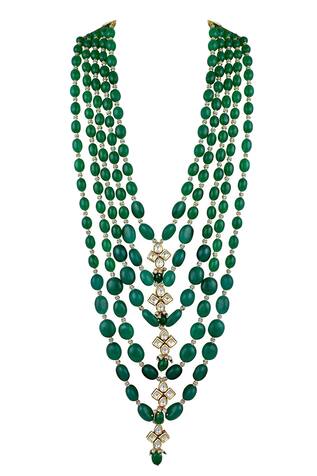 Anayah Jewellery Beaded Multi-Layered Kundan Necklace