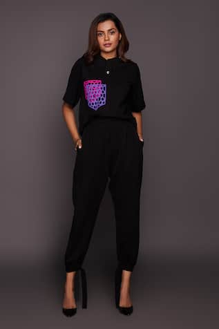 Deepika Arora Neon Pocket Top & Pant Set