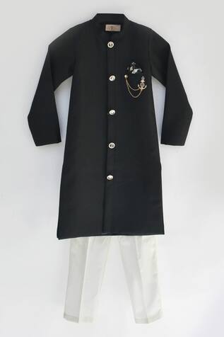 Fayon Kids Cotton Suiting Sherwani Set