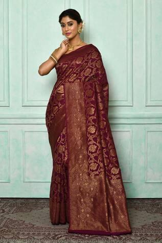 Aryavir Malhotra Banarasi Silk Woven Saree