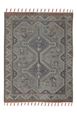 Gharghar Ashen Printed Cotton Rug