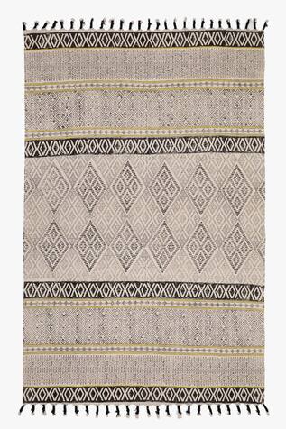 Gharghar Geometric Cotton Handwoven Rug