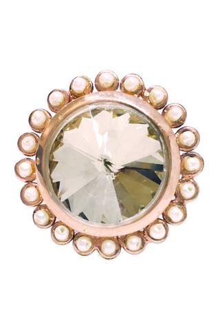 Ornamaas by Ojasvita Floral Crystal Ring