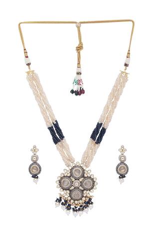 Hrisha Jewels Kundan Long Necklace Set
