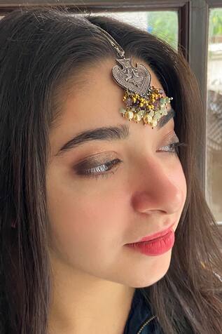 Heer-House Of Jewellery Pankhi Pearl Drop Maangtikka
