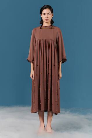 Ilk Floral Embroidered Dress