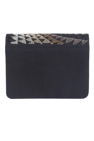 The Purple Sack  Beaded Flap Clutch with Sling