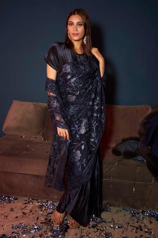 Tasuvure Idylic Adorned Pleated Saree Gown