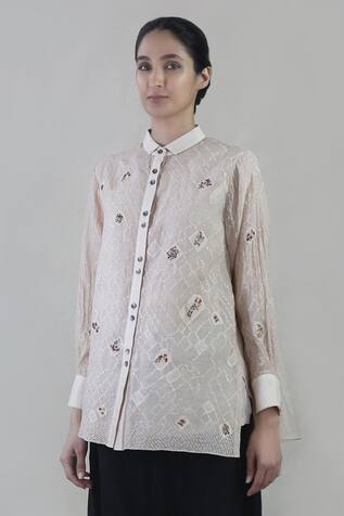Integument Embroidered Chanderi Tunic