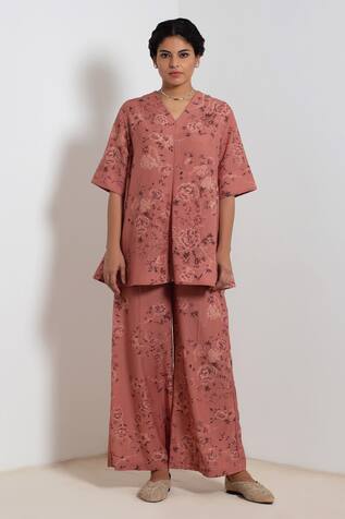 Integument Cotton Silk Flared Pants