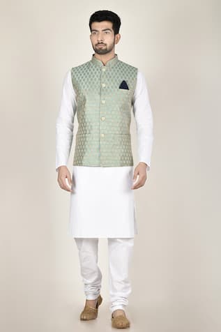 Aryavir Malhotra Jacquard Nehru Jacket