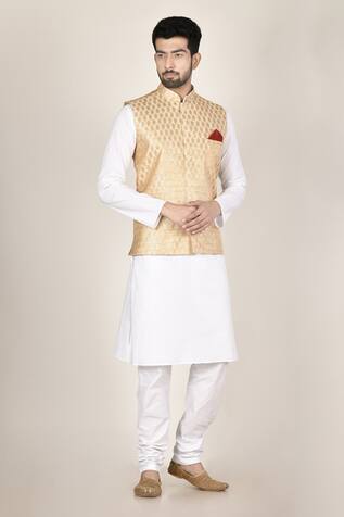 Aryavir Malhotra Jacquard Nehru Jacket