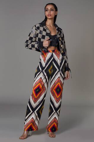 Saaksha & Kinni Checkered Print Jacket
