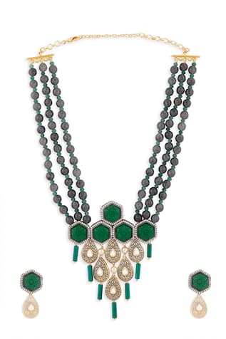 Joules by Radhika Meenakari beaded Necklace Set
