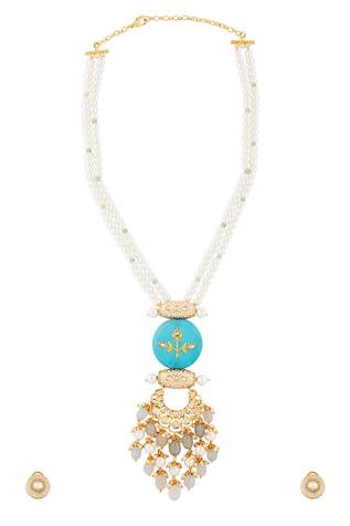Joules by Radhika Agate Beaded Layered Necklace Set