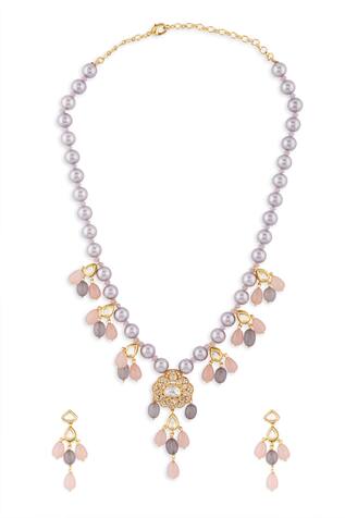 Joules by Radhika Pearl Studded Necklace Set