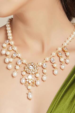 Joules by Radhika Layered Pearl Necklace