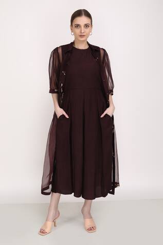 Arcvsh by Pallavi Singh Pleated Jumpsuit & Overlay Set