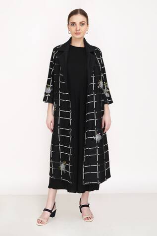 Arcvsh by Pallavi Singh Checkered Print Jacket & Jumpsuit Set