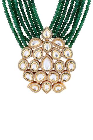 Anayah Jewellery Kai Kundan Floral Pendant Necklace