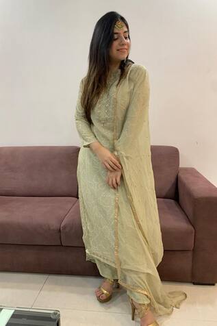 Shrutkirti Bandhani Print Kurta Palazzo Set
