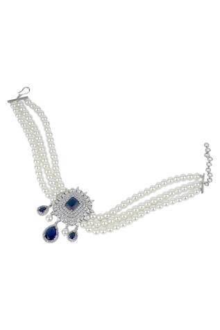 Anayah Jewellery Beaded Multi-Strand Studded Choker Set