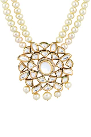 Anayah Jewellery Kenley Kundan Floral Pendant Necklace