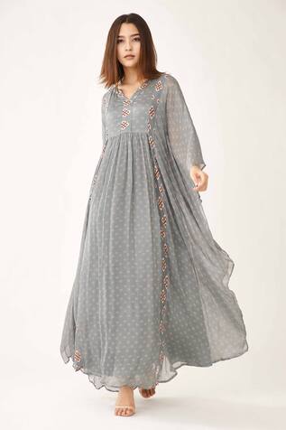 KoAi Chiffon Printed Kaftan