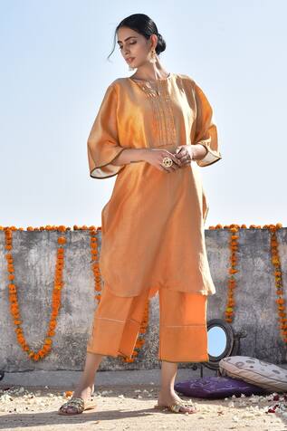Kanika Sharma Chanderi Kurta & Palazzo Set