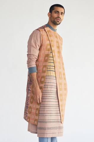 Kunal Anil Tanna Cotton Jacket & Kurta Set