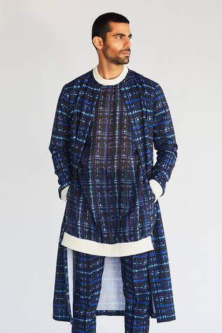 Kunal Anil Tanna Mesh Print Jacket & Pant Set