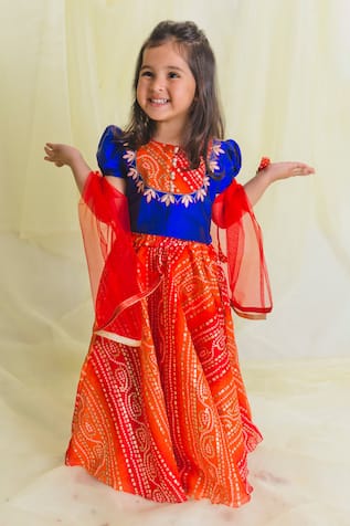 Saka Designs Printed Lehenga Set