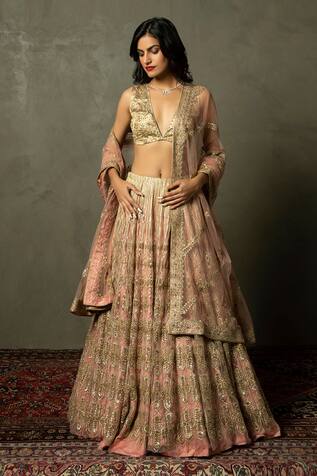 RI.Ritu Kumar Chanda Embroidered Lehenga Set
