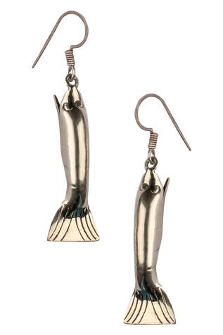 Neeta Boochra Handcrafted Fish Shape Earrings