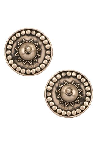 Neeta Boochra Handcrafted Carved Stud Earrings