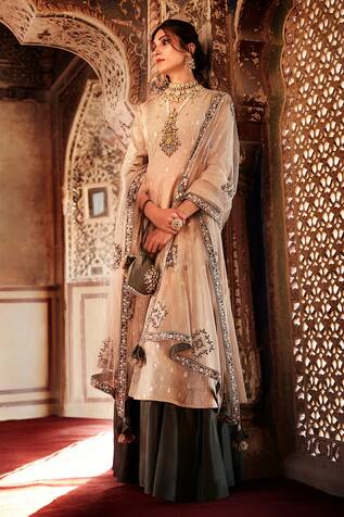 Matsya Chanderi Silk Kurta Set