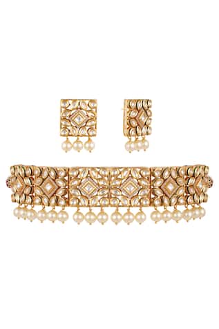 Anayah Jewellery  Mia Kundan Geometric Choker Set