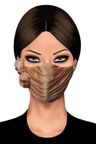 Gaya - Accessories Embellished Silk Face Mask (Single Pc)