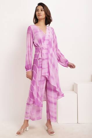 Ranng Label Tie Dye Tunic & Palazzo Set