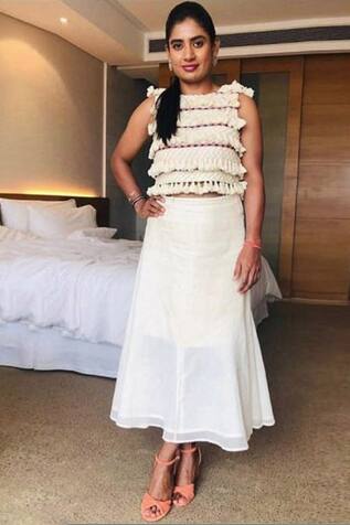 Purvi Doshi Embroidered Midi Skirt