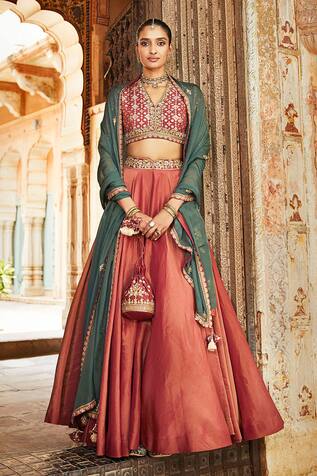 Matsya The Fortress Tissue Lehenga Set