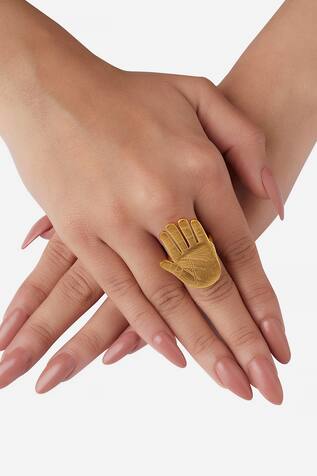 Masaba Gold Plated Palm Ring