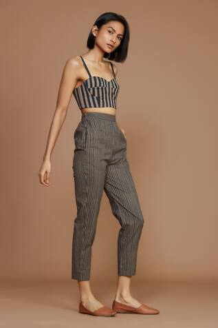 Mati Cotton Striped Tapered Pant
