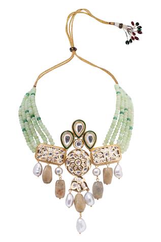 Joules by Radhika Kundan Beaded Necklace